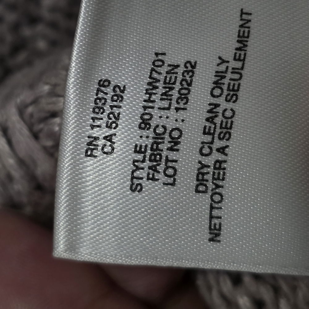 Helmut Lang 100%Linen Taupe Open-Front Cardigan - Picture 14 of 14